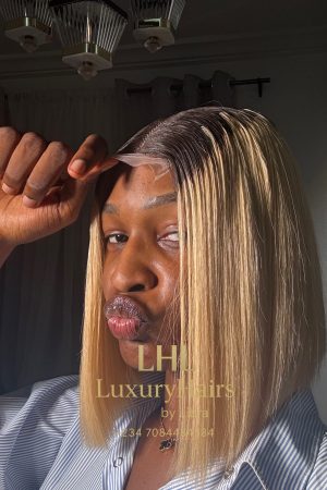 10” Dark root single donor blonde 200g kimkay closure unit